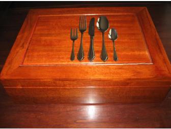 72 Pc 'Charter House' Flatware Service for 12 in Rosewood Case