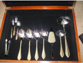 72 Pc 'Charter House' Flatware Service for 12 in Rosewood Case