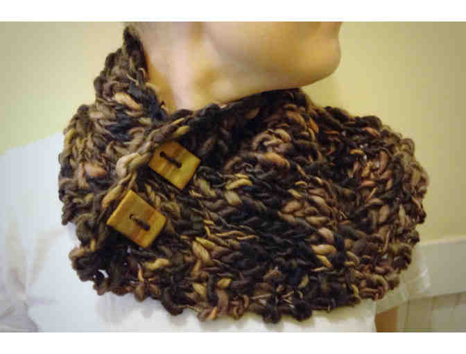 Handmade Dark Brown Fashion Knit Cowl