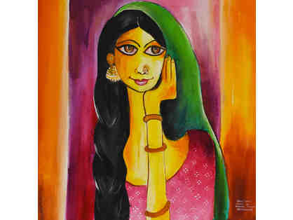 "Contemplation" - Canvas Art (16x16) By: Savitha C. - Christel House India, Grade 9