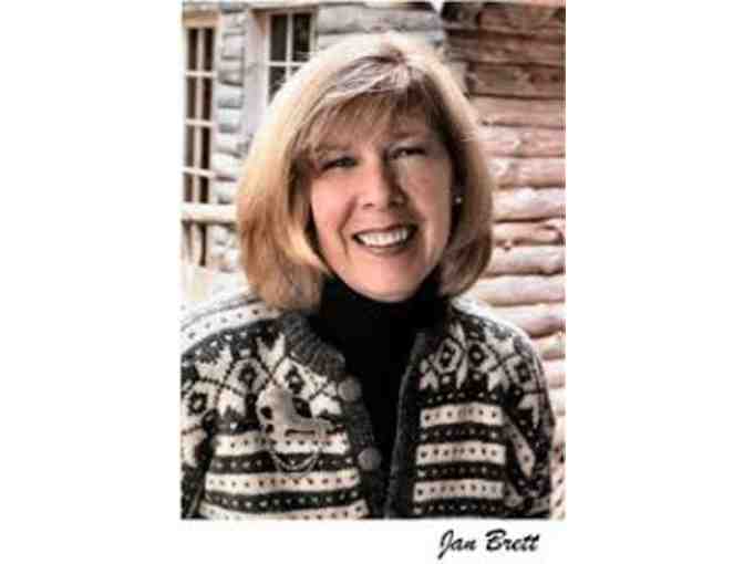Autographed Poster by Author Jan Brett and Children's Book 'Cozy'