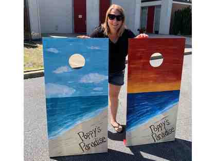 Hand-made Corn Hole Boards - Made by Rev. Cole, Hand-Painted by Mrs. Paula Brickey