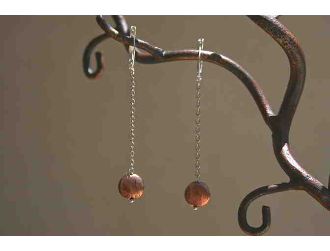 Copper Dreams: JEMMS Brushed Copper Discs and Sterling Silver Earrings