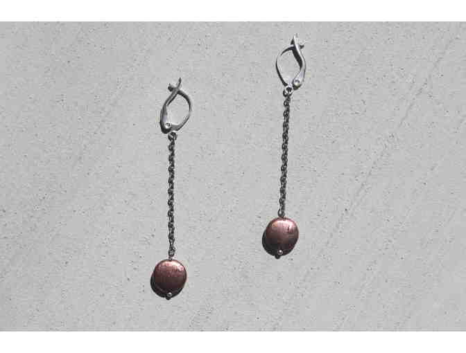 Copper Dreams: JEMMS Brushed Copper Discs and Sterling Silver Earrings