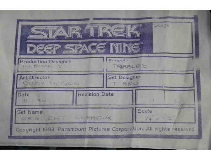 Original Star Trek 'Deep Space Nine' Set Design Blueprint