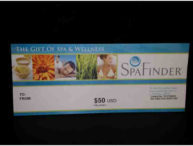 Spafinder Global Spa & Wellness $50 Gift Certificate