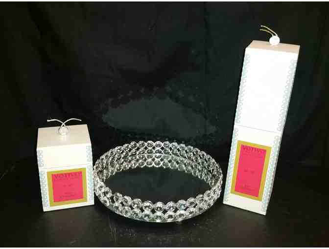 Votivo Red Currant Collection! Votivo Diffuser, Votivo Candle, Jeweled Mirror Tray