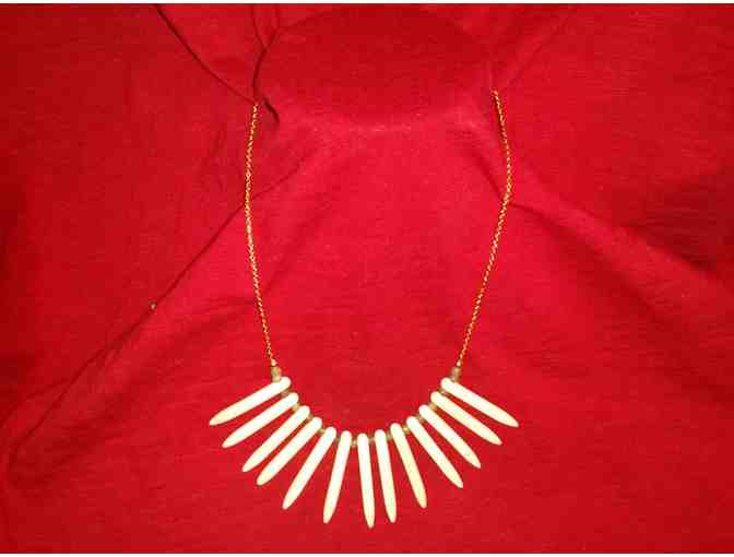 A. Marie Jewelry 'Holly'--Stunning Spike & Stone Necklace with 24k Gold Overlay