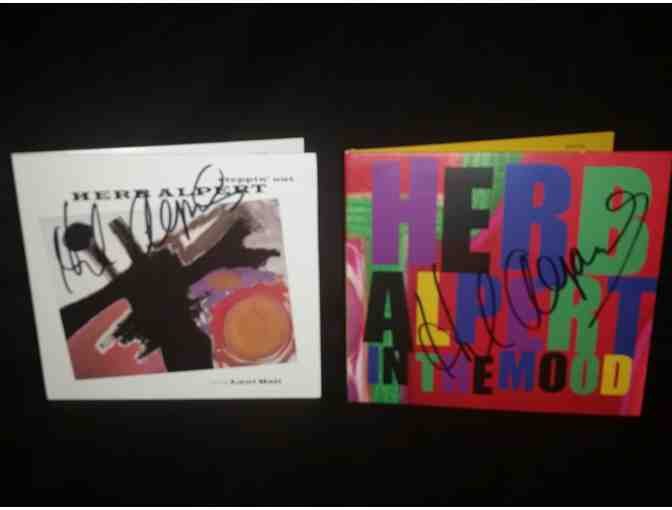 Herb Alpert Signed CDs--'Steppin' Out' & 'In the Mood'
