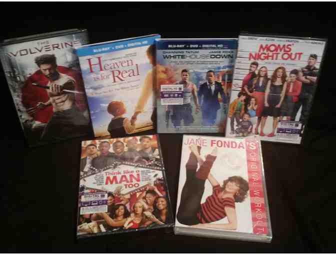 Movie Pack!  6 New DVD or BLU-Ray Movies incl. 'Moms' Night Out' + 'White House Down'