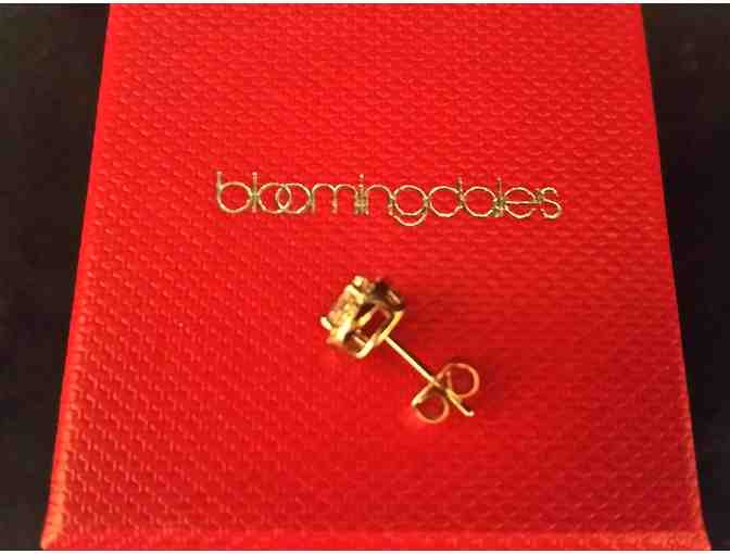 Crystal/CZ and Plated Metal/Silver Bloomingdales Stud Earrings