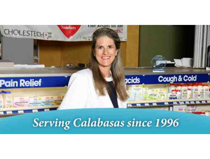 Large Basket of Vitamins, First Aid Supplies, and Medicine from Calabasas Pharmacy