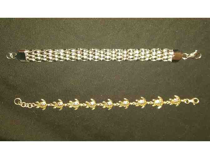 Jewelry--Two Ladies Steel & Metal Bracelets