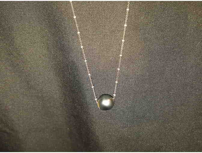 Jewelry--A. Compton Fine Jewelry Large Black Tahitian Pearl 19' Necklace