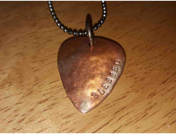 Jewelry--Li Jewelry Leather Bracelet, "Blessed" Heart Necklace; Kate Mesta Heart Necklace - Photo 4