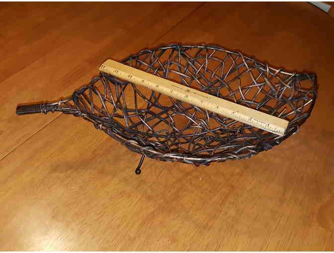 Wicker Baskets--Gorgeous Leaf-Shaped Kitchen Basket for Fruit & Fun Picnic Basket