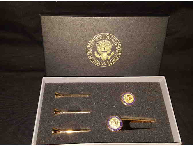 Presidential Seal Golf Tee & Tool Set and Golf Ball