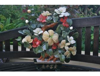 Faux Jade Chinese Flower Arrangement