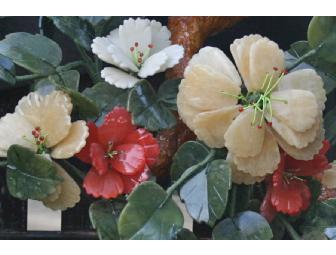 Faux Jade Chinese Flower Arrangement