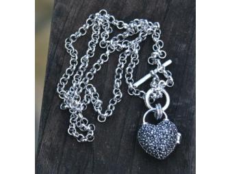 Sterling Silver Reversible Locket Necklace