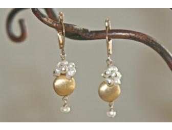 JEMMS 14K Gold Vermeil, 14K Gold Filled & Genuine Freshwater Pearl Cluster Earrings