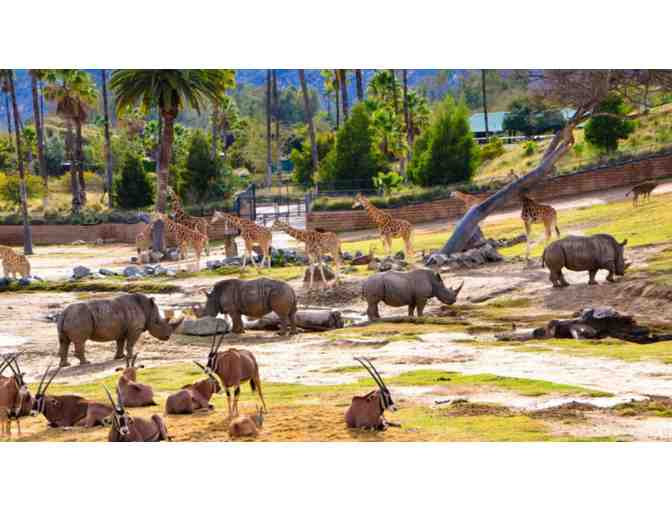 San Diego Zoo or San Diego Safari Park for 4,'Behind the Scenes',2 Plush Animals