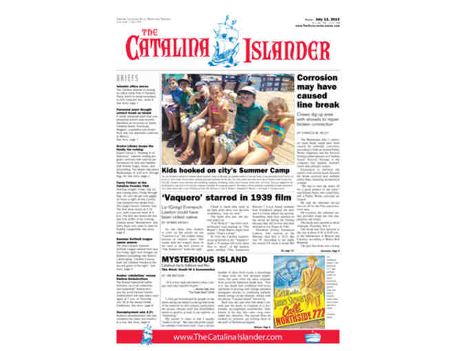 One-Year Subscription to the Catalina Islander Newspaper