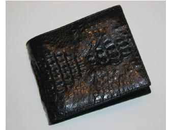 Men's Black Crocodile Leather Wallet