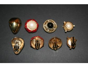 4 Pairs of Vintage Clip-on Earrings