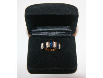 Sapphire and  Diamond  14K Yellow Gold Ring size 6
