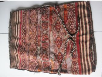Hand woven Oriental rug/tent bag