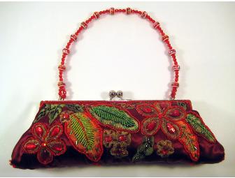 Red Jeweled Evening purse