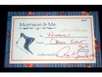 Morrison & Me Gift Certificate and Paper Wallet