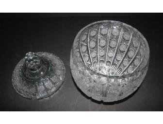 19th century hand cut leaded crystal bowl