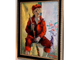 Edgar Yeager Oil Painting, 1972 'Russian Hunter' - framing by Terry Boyle