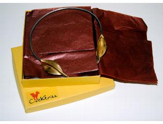 COCKERILL SILVER AND GOLD LEAF COLLAR NECKLACE