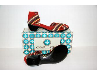 CHARLESTON SHOE CO. ANKLE STRAP SANDALS (Multicolored)
