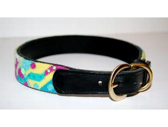 HAND-STITCHED MULTICOLOR DOG COLLAR