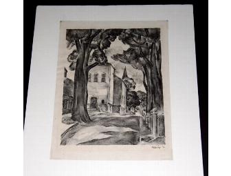 ARTHUR HELWIG PRINT: CHURCH STREET, EASTPORT