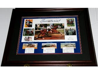 Secretariat: 1973 Triple Crown Winner poster, signed by Owner & Breeder