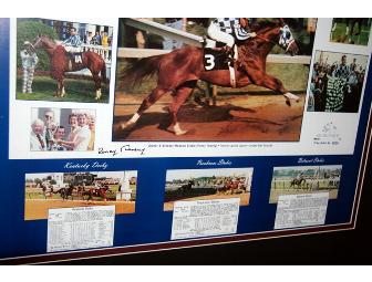 Secretariat: 1973 Triple Crown Winner poster, signed by Owner & Breeder