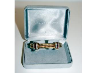 DAVID YURMAN GOLD, RUBY, AND DIAMOND CUFF BRACELET