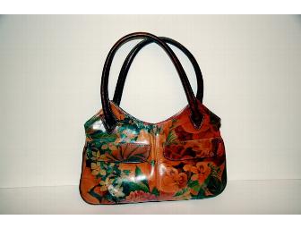 FLORAL PRINT LEATHER PURSE
