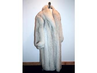 FULL LENGTH BLUE FOX FUR COAT