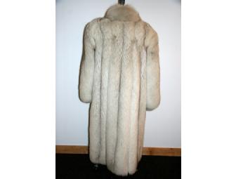 FULL LENGTH BLUE FOX FUR COAT