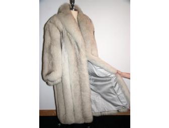 FULL LENGTH BLUE FOX FUR COAT