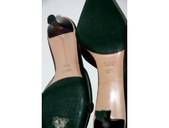 GUCCI PURPLE LEATHER SLIDES