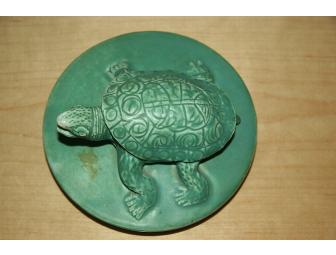 HANDCRAFTED SEA GREEN TURTLE JAR