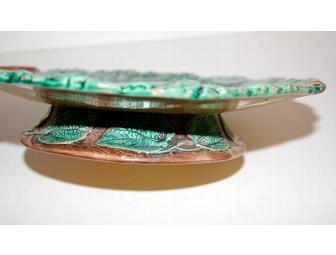 Majolica Begonia Raised Platter