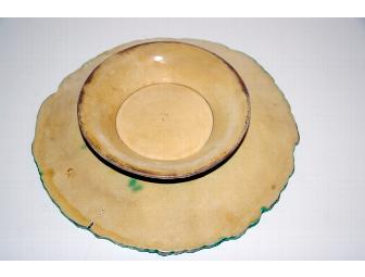 Majolica Begonia Raised Platter
